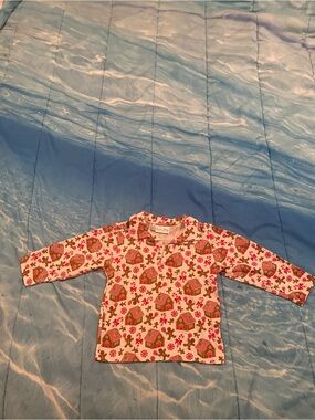 Rachel Riley Red Gingerbread House Print Long-Sleeve shirt